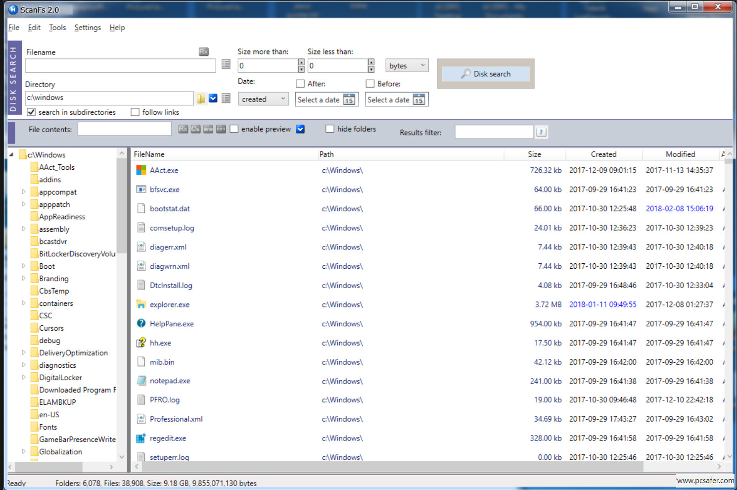 ScanFS搜索界面展示与高级过滤规则设置教学