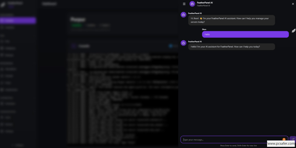 FeatherPanel 2026仪表盘界面 - 实时服务器监控与系统健康统计演示