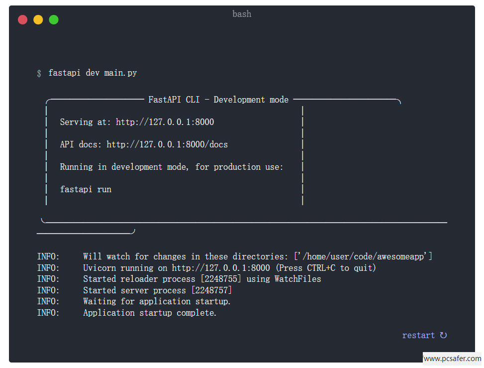 FastAPI框架操作界面,展示接口开发代码区
